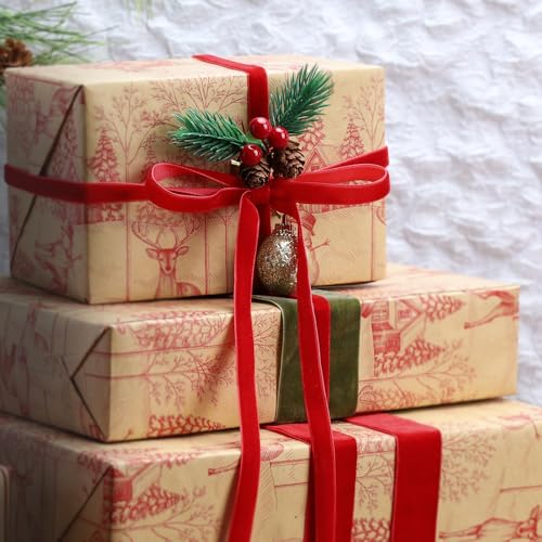 Red Thin Velvet Ribbon