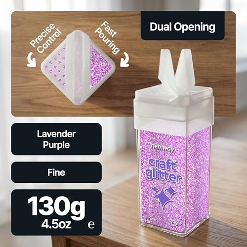 Craft Glitter Shaker Lavender Purple 110g Fine (4.6 Ounce)