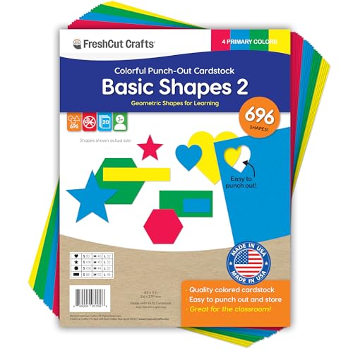 Heart Star Hexagon Rectangle Cutouts (696 Count)