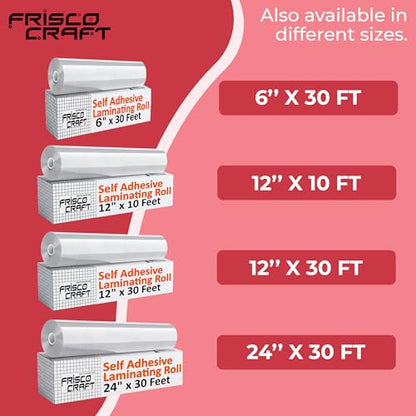 Transparent Glossy Self Adhesive Laminating Roll 24" x 30 ft