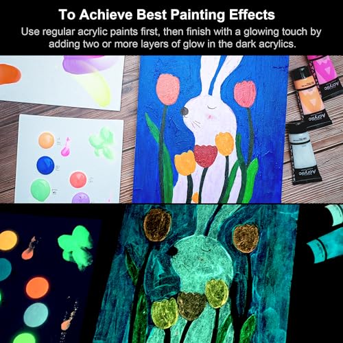 Glow in the Dark Acrylic Paint (5.68 Fl Oz)