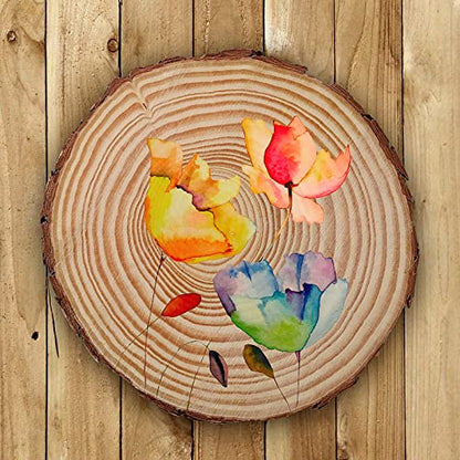 10 PCS 6.7 7 Inches Natural Unfinished Wood Slices (10 Count)