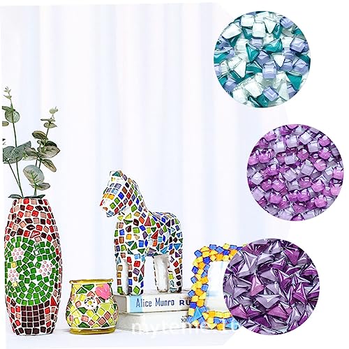 DIY Mosaic Supplies Crystal Glass for Home Decor Easy to Apply Frames Tables and Stepping Stones for Creative Projects