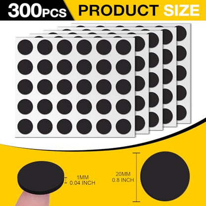 Magnets with Adhesive Backing 300Pcs Rounds 0.8 x 0.04inch