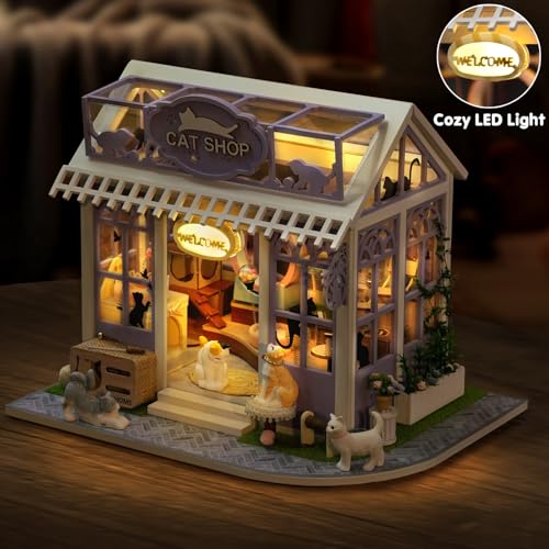 DIY Miniature Dollhouse Kit with Furniture Plus Dust Proof & Music Movement