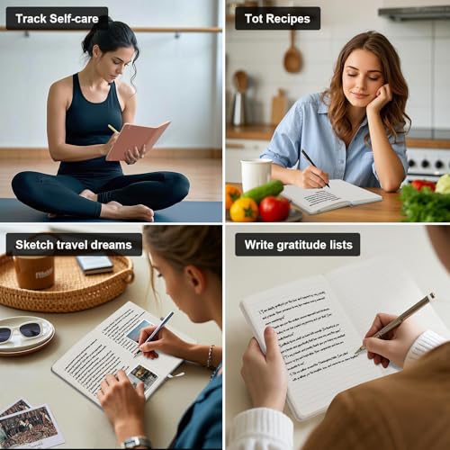 4 Pack Lined Journal Notebooks for Work (4 Count)