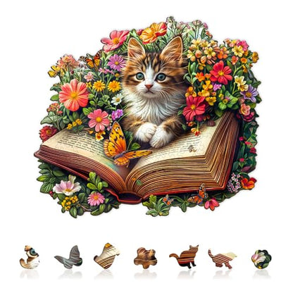 Cat Stories Puzzles Adults Gifts Wooden 235 Pieces 13.4 * 11.9in