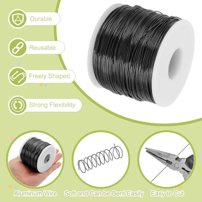 18 Gauge Anodized Aluminum Craft Wire Bendable Bonsai Training Wire 492 Feet 1mm for Sculpting Crafts Wreath Floral Beading Jewelry Making