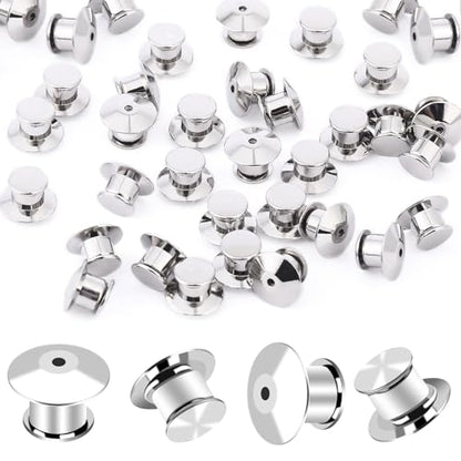 100Pcs Metal Locking Pin Backs for Enamel Lapel Badges