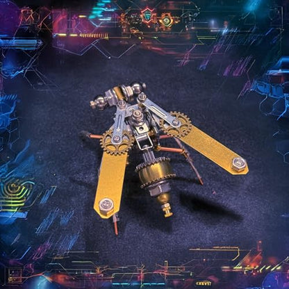 3D Metal Puzzle Insect Bug Mechanical Fly Model Steampunk Sculpture DIY Projects Making Kit Arts and Crafts Metal Building Science kit