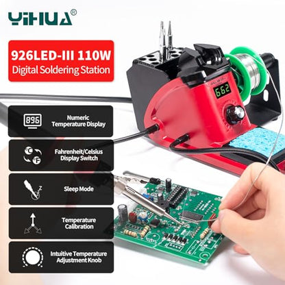 926 III 110W Soldering Iron Station Kit with LED Display