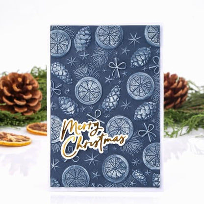 3D Christmas Theme Plastic Embossing Folders Lemon Pine Nut for DIY Scrapbooking Photo Album Card Paper Craft Decoration for Card Making