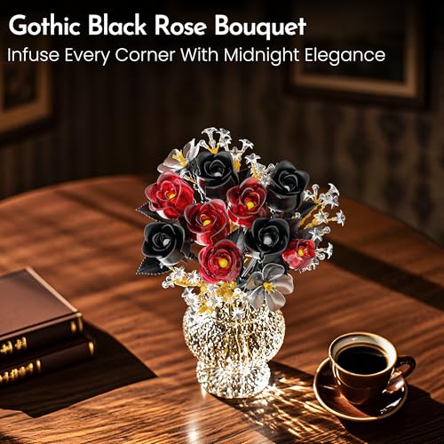 Rose Flower Bouquet Building Set for Adults