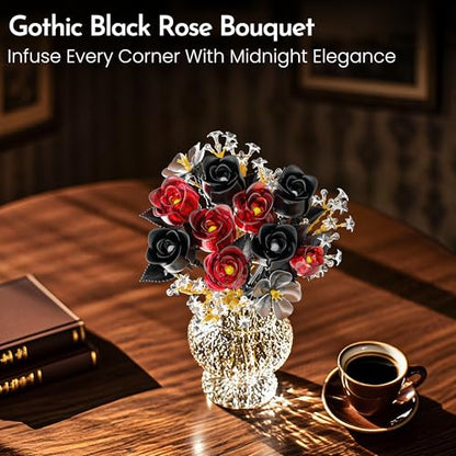 Rose Flower Bouquet Building Set for Adults