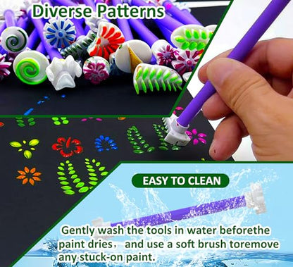 Flower Petal Tools for Dot Painting