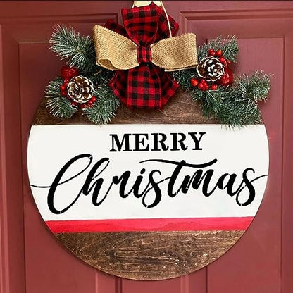 Christmas Stencils for Crafts Reusable 12" Christmas Stencils for Door Mats (14 Count)