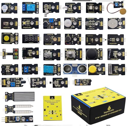 37 in 1 Sensor Kit 37 Sensors Modules Starter Kit for Arduino Mega R3 2560 Raspberry Pi Programming