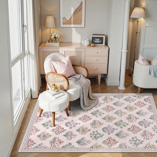 Pink Rugs for Bedroom Girls Nursery (35 Sq Ft)