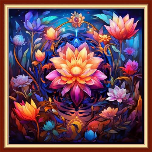 Stamped Cross Stitch Kits Full Range of Embroidery Needlework Starter Kits for Beginners Adults 11CT Embroidery Patterns Art Crafts DIY Needlepoint Kits