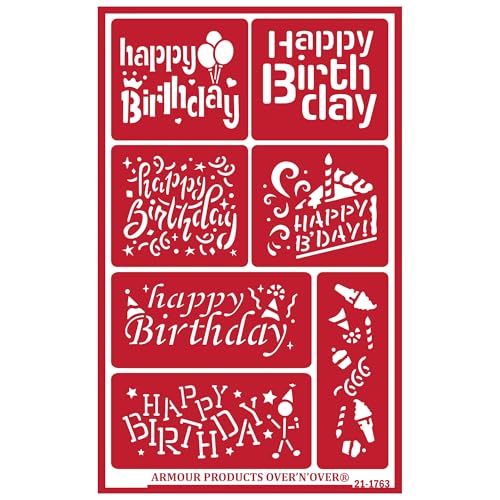 Over'N'Over Reusable Glass Etching Stencils
