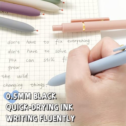 12 Pcs Gel Pens 0.5mm Quick Dry Black Ink Pens Fine Point Smooth Writing Pens (12 Count)
