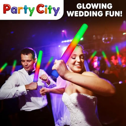 48pk LED Foam Glow Sticks 14”
