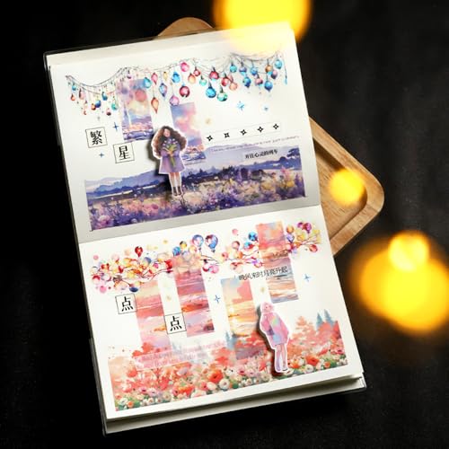 6 Rolls Holographic PET Tape Stickers for Journaling (6 Count)