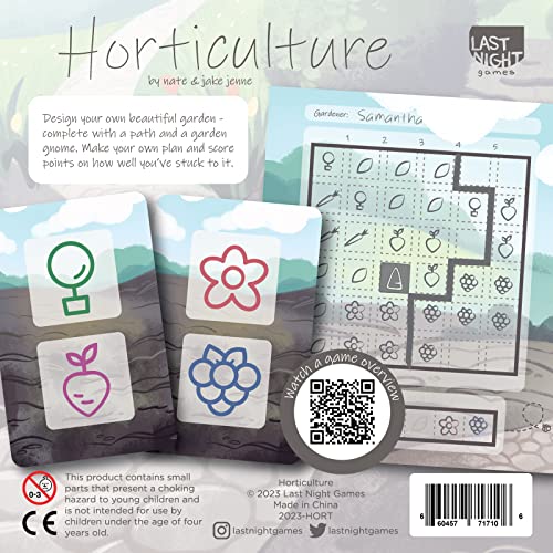 Horticulture Strategic flip and Write Game for Families