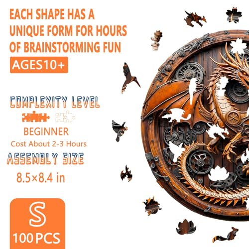 Wooden Puzzles for Adults (100 Count)