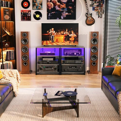 AV Media Stand with Outlets