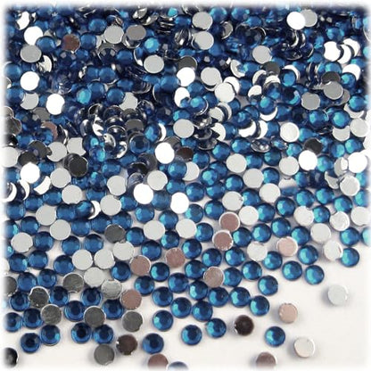 5-PK Set (7,200-Piece), Round 3mm Rhinestones, Flatback, Gray Tones (7200 Count)