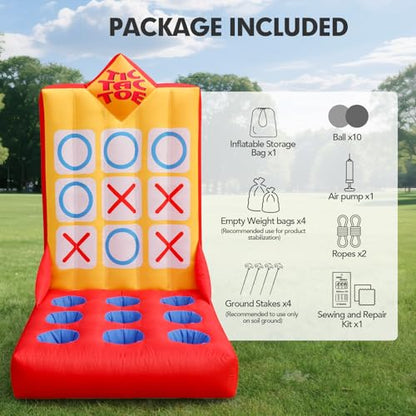 Inflatable Ball Toss Carnival Game with Built (10 Count)