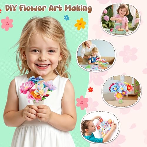 300+PCS Fabric Flower Bouquets Toys