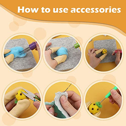 99 Pcs Needle Felting Kit with 3 Sizes Felting Needles and Pad (99 Count)