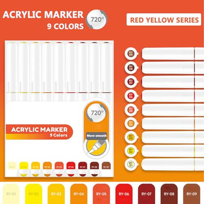 Water Based Acrylic Paint Markers (9 Count)