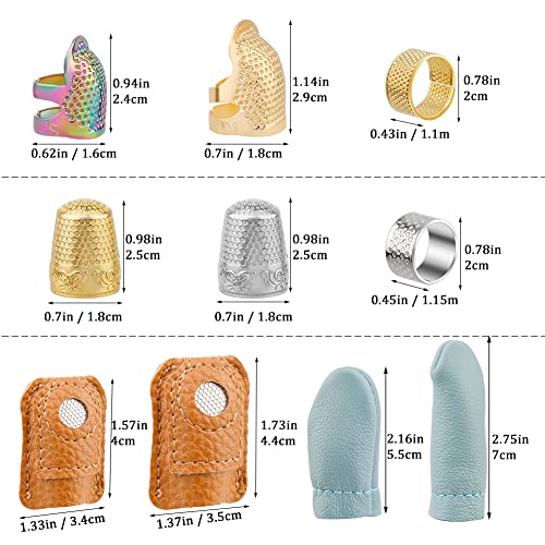 10 Pcs Sewing Thimbles for Hand Sewing