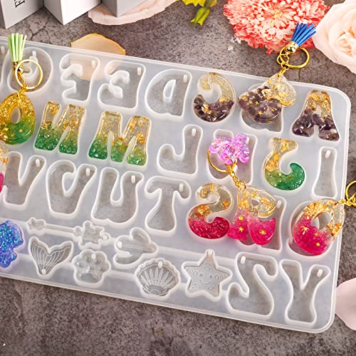 Alphabet Keychain Molds with Hole