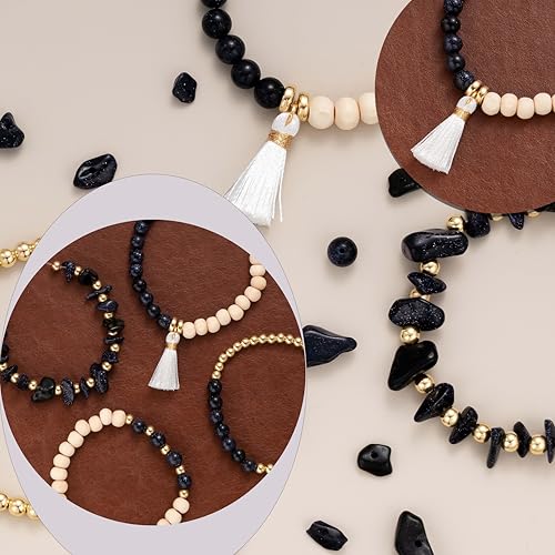 Jewelry Making Supplies Kit Natural Stone Beads for Irregular Natural Stone with for DIY Craft Bracelet Necklace Earrings for Adults