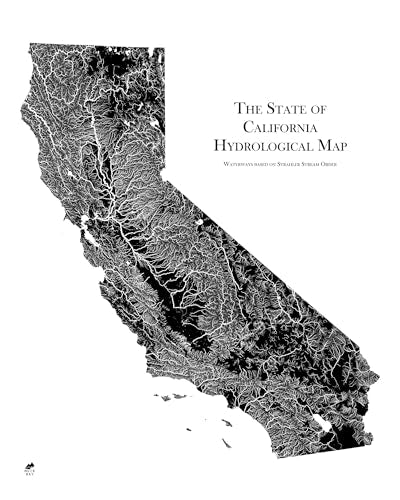 Hydrological River Map of California