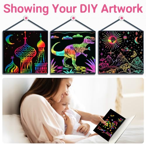 2 Pack Rainbow Scratch Paper Notebooks