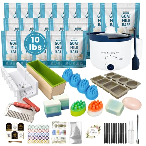 Goat Milk Soap Making Kit with Soap Melter & 10 Lbs Pre