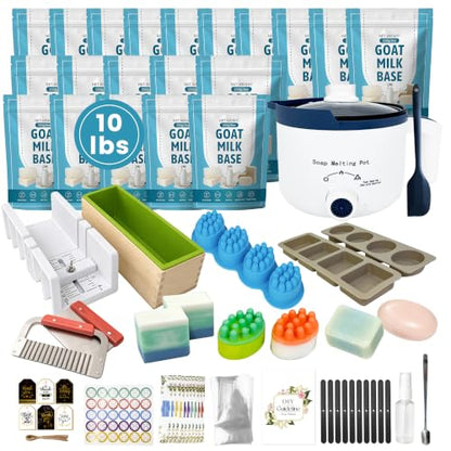 Goat Milk Soap Making Kit with Soap Melter & 10 Lbs Pre