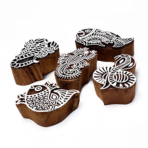 Wooden Printing Stamp (5 Count)