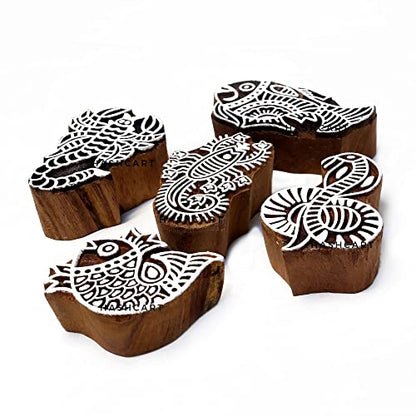 Wooden Printing Stamp (5 Count)