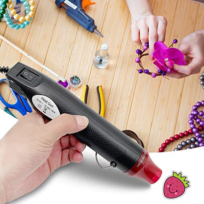 Heat Gun Mini Hot Air Gun for DIY Crafts Portable Heat Air Gun Tool for Embossing Shrink Wrapping Drying Paint