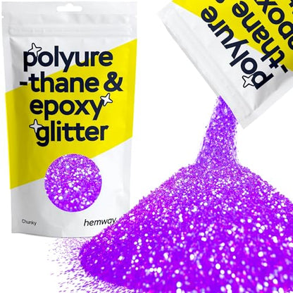 Resin Glitter Fluorescent Purple 100g Chunky (3.5274 Ounce)