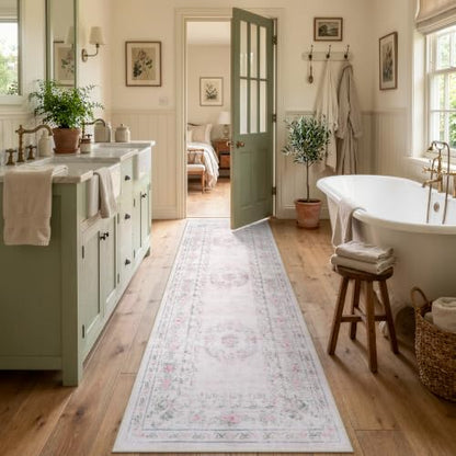 Pink Bow Runner Rug