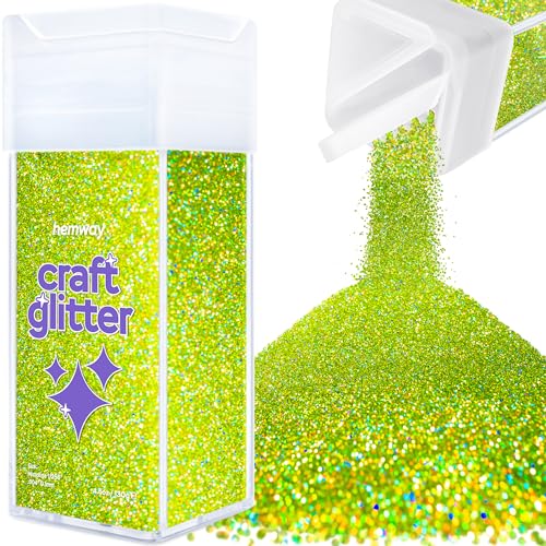 Craft Glitter Shaker Lime Green Holographic 130g Microfine (4.6 Ounce)