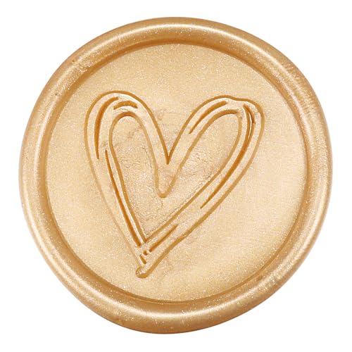 5Pcs Light Gold Sealing Wax Sticks with Wicks for Wax Seal Stamp (5 Count)