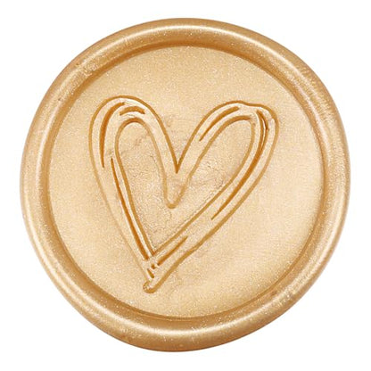 5Pcs Light Gold Sealing Wax Sticks with Wicks for Wax Seal Stamp (5 Count)